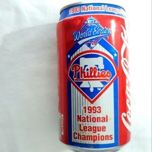 Vintage 1993 National League Champions Coca Cola World Series Phillies Can